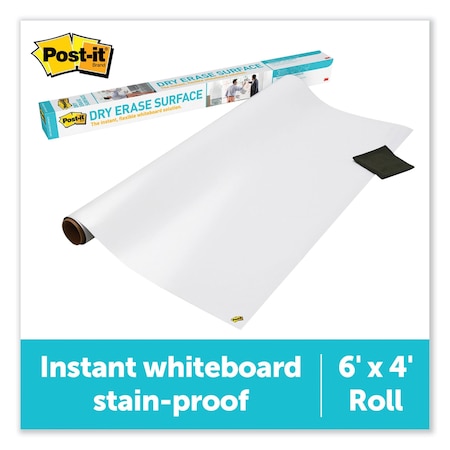Post-It Board, Dryerse, Film, 6X4, White, 72"x48", Dry Erase, 72", 48", White DEF6X4